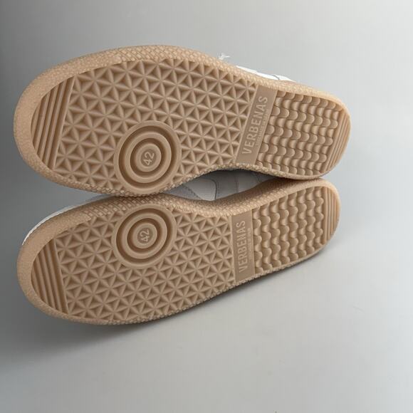 Verbenas Soro Savage White Suede Sneakers Leather Size 42 Terry Lined Spain - Picture 8 of 12